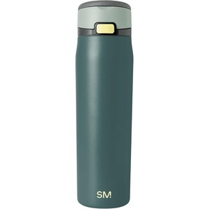 image:imageSimple Modern Mesa Loop Water Bottle with Covered Straw and Handle  30oz Cup Holder Friendly Insulated Stainless Steel Bottles for Travel Sports and School  Seaside StripesSteel Harbor