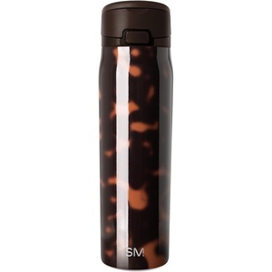 image:imageSimple Modern Mesa Loop Water Bottle with Covered Straw and Handle  30oz Cup Holder Friendly Insulated Stainless Steel Bottles for Travel Sports and School  Seaside Stripes Tortoise