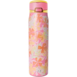 image:imageSimple Modern Mesa Loop Water Bottle with Covered Straw and Handle  30oz Cup Holder Friendly Insulated Stainless Steel Bottles for Travel Sports and School  Seaside StripesPattern Hawaiian Paradise