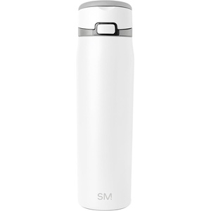 image:imageSimple Modern Mesa Loop Water Bottle with Covered Straw and Handle  30oz Cup Holder Friendly Insulated Stainless Steel Bottles for Travel Sports and School  Seaside StripesWinter White