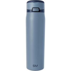 image:imageSimple Modern Mesa Loop Water Bottle with Covered Straw and Handle  30oz Cup Holder Friendly Insulated Stainless Steel Bottles for Travel Sports and School  Seaside StripesDeep Dune