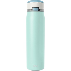 image:imageSimple Modern Mesa Loop Water Bottle with Covered Straw and Handle  30oz Cup Holder Friendly Insulated Stainless Steel Bottles for Travel Sports and School  Seaside StripesSeaside Coast
