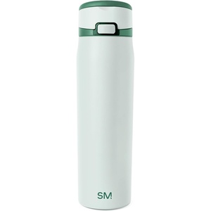 image:imageSimple Modern Mesa Loop Water Bottle with Covered Straw and Handle  30oz Cup Holder Friendly Insulated Stainless Steel Bottles for Travel Sports and School  Seaside StripesAgave