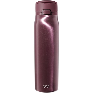 image:imageSimple Modern Mesa Loop Water Bottle with Covered Straw and Handle  30oz Cup Holder Friendly Insulated Stainless Steel Bottles for Travel Sports and School  Seaside Stripes Cateye Plum