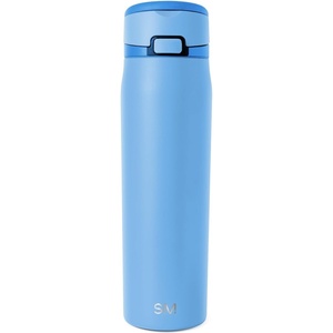 image:imageSimple Modern Mesa Loop Water Bottle with Covered Straw and Handle  30oz Cup Holder Friendly Insulated Stainless Steel Bottles for Travel Sports and School  Seaside StripesSnow Day