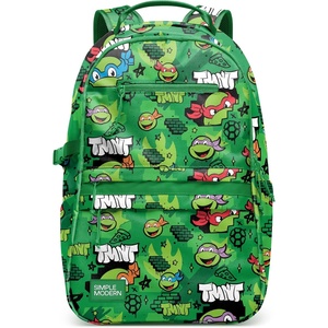 image:imageSimple Modern Ellis Backpack for School  Medium 20L Elementary Middle and High School Bookbag for Kids and Teens  Girls and Boys  Daylight CourduroyTmnt Graffiti